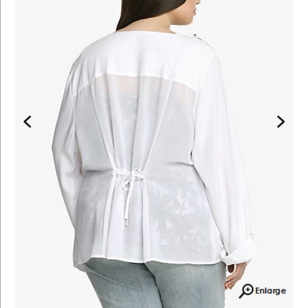 Drape front anorak